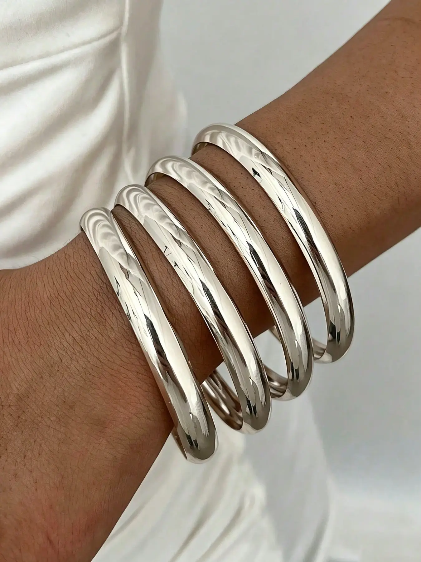 Elegant Vintage Women's Bangle Bracelets, Plain Design, Casual Style, Bracelet Set, Perfect for Daily Wear, Parties, Holidays, Gifts