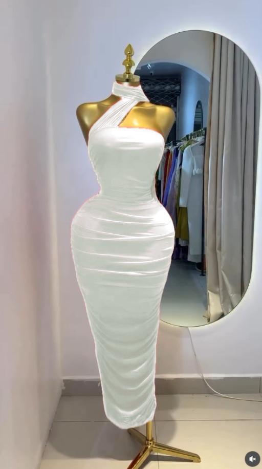 2026 Long Skirt with Pleated Ribbons, Sleeveless Strapless Dress, Elegant and Fashionable Women's Dress