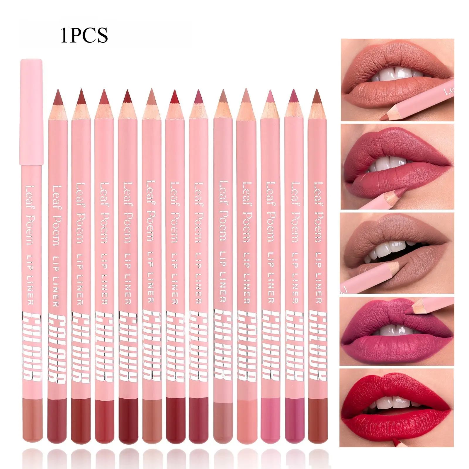 12 Color Foggy Lipliner Outlines Lips, Durable Waterproof Mouth Red Lip Marker Matte Lip Glaze Lipstick Lips Outline Lip Makeup