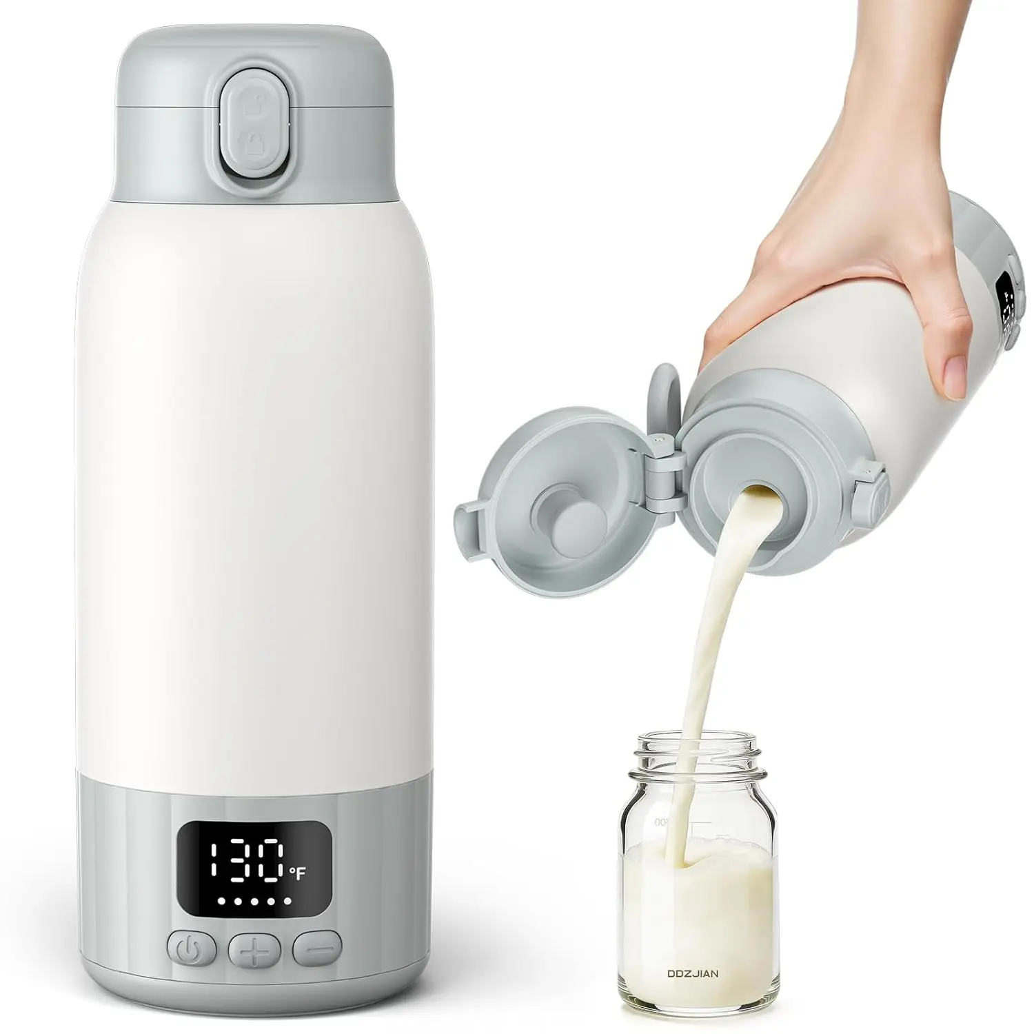 Portable Bottle Warmer  Baby, Fast Heating Milk Warmer On The Go, 17 OZ Water Warmer  Breast Milk, Formula, Water, Temp Control 98 °   F -131 °   F, Baby Essentials  Outdoor Airplane Car Travel
