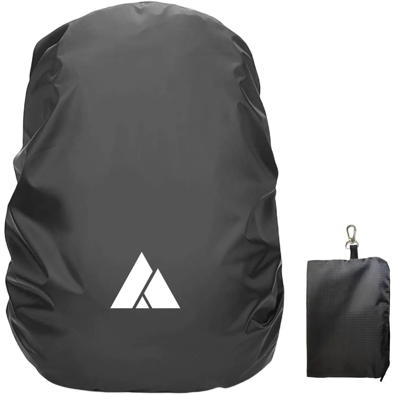 Backpack Rain Cover (15-90L), Heavy-Duty Nylon Pack Cover with Upgraded Double Adjustable Closure System and a Carry Pouch for Hiking, Cycling. Durable and Lightweight.