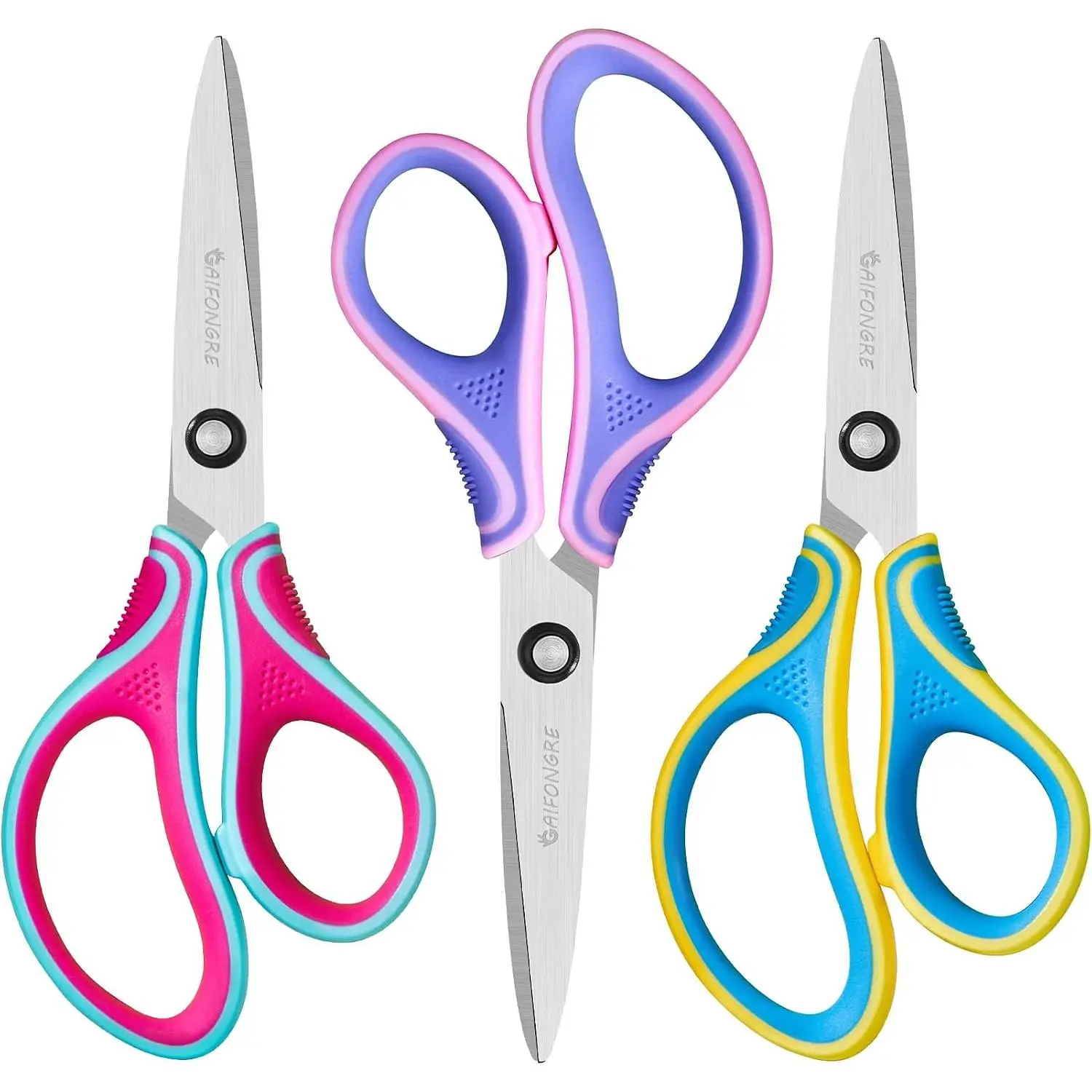 7"   Set of 3, Durable Stainless Steel ,  Comfortable Handles, for  Ages 8+,  for Student School Craft DIY
