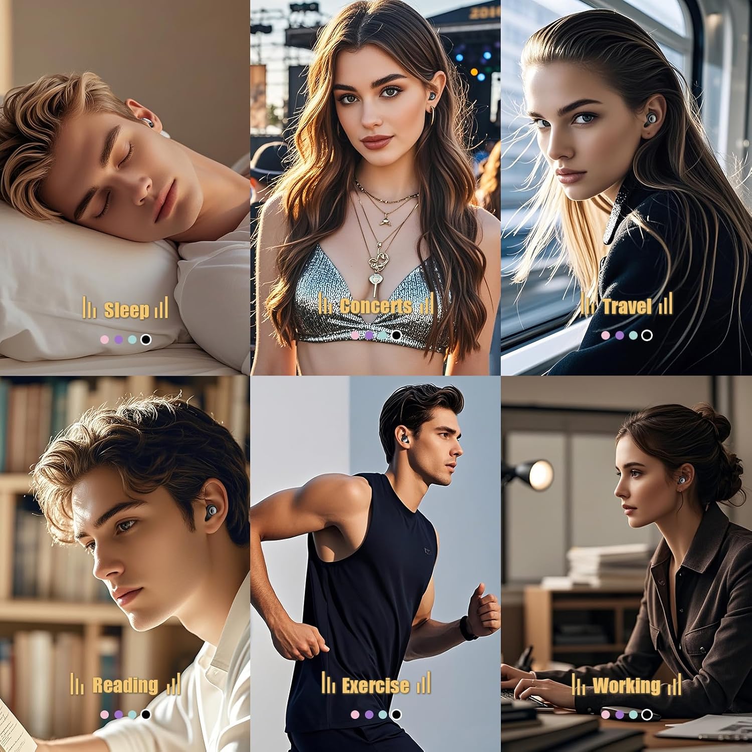 Sleep Earplugs Made Of Soft Silicone,Reusable And Suitable For Sensitive Hearing. Ideal For Work, Travel, And Concerts, With Ear Tips Designed For Sleep,AGC Noise Reduction Technology, -56dB Deep Noise Reduction,Perfect Gift,Party Gift,Hearing Protection