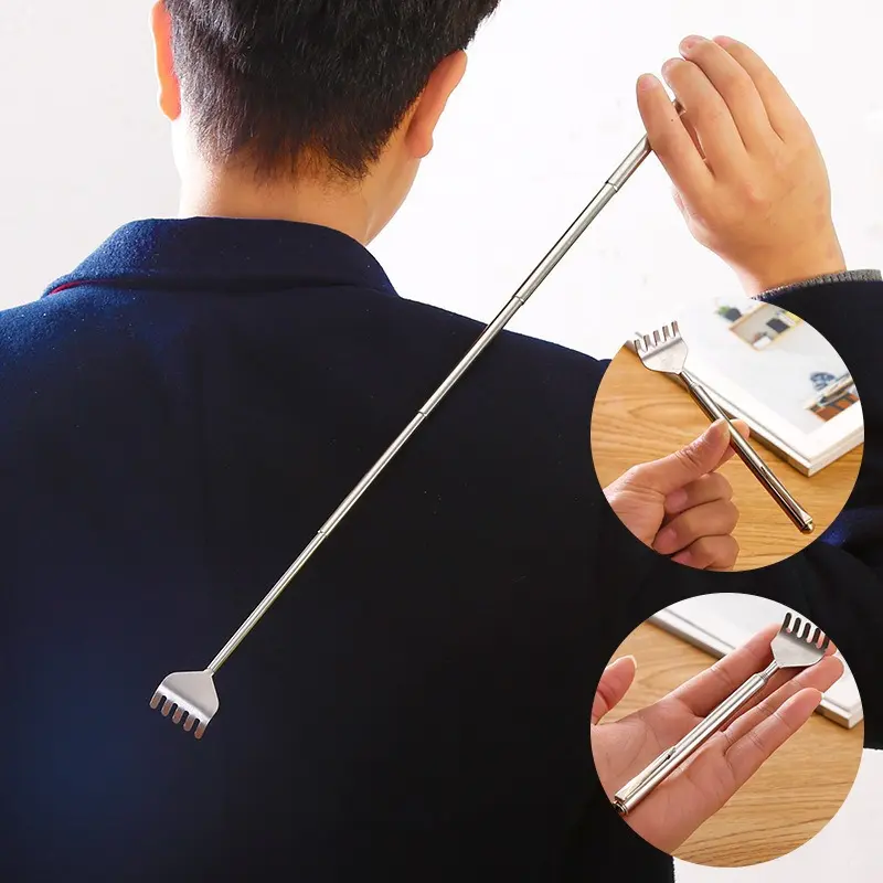 Adjustable Back Scratcher Stainless Steel Back Massage Telescopic Anti Itch Claw Massager Massage Tools for Health Care