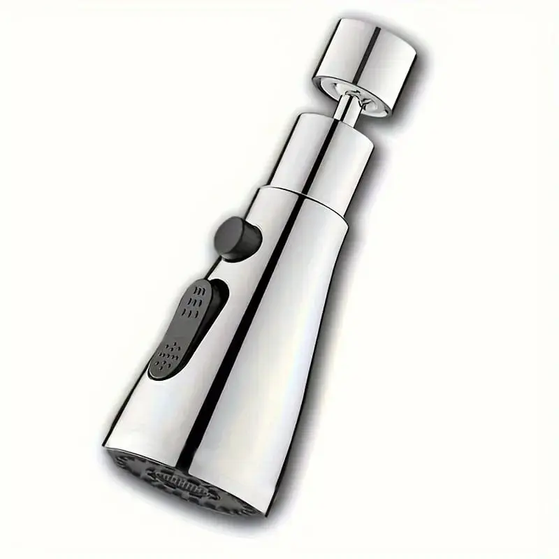 3-Mode Kitchen Faucet Sprayer Attachment, 360Rotatable Replacement Spray Head with Splash-Guard Shower Spout, Water-Saving Sink Faucet Sprayer for Pull-Out Kitchen Taps