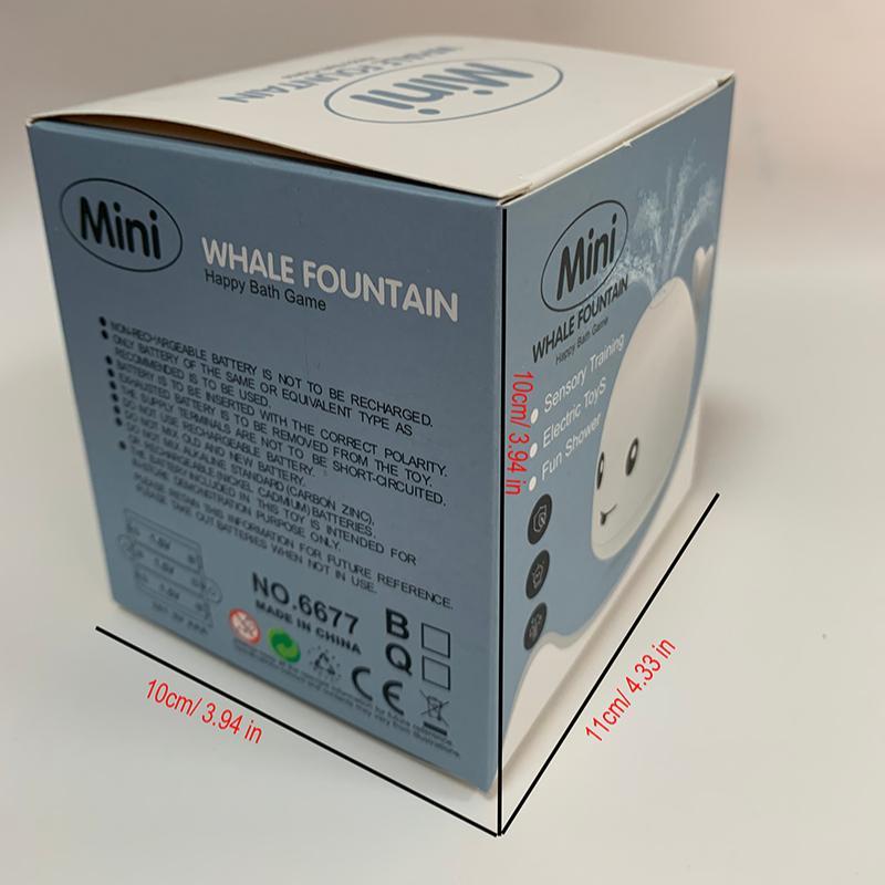 Electric Mini Whale Water Toy with Colorful Lights, Requires 3 AAA Batteries (Not Included), Unisex Bathing Shower Water Fun for Kids #GLOBAL PICKS