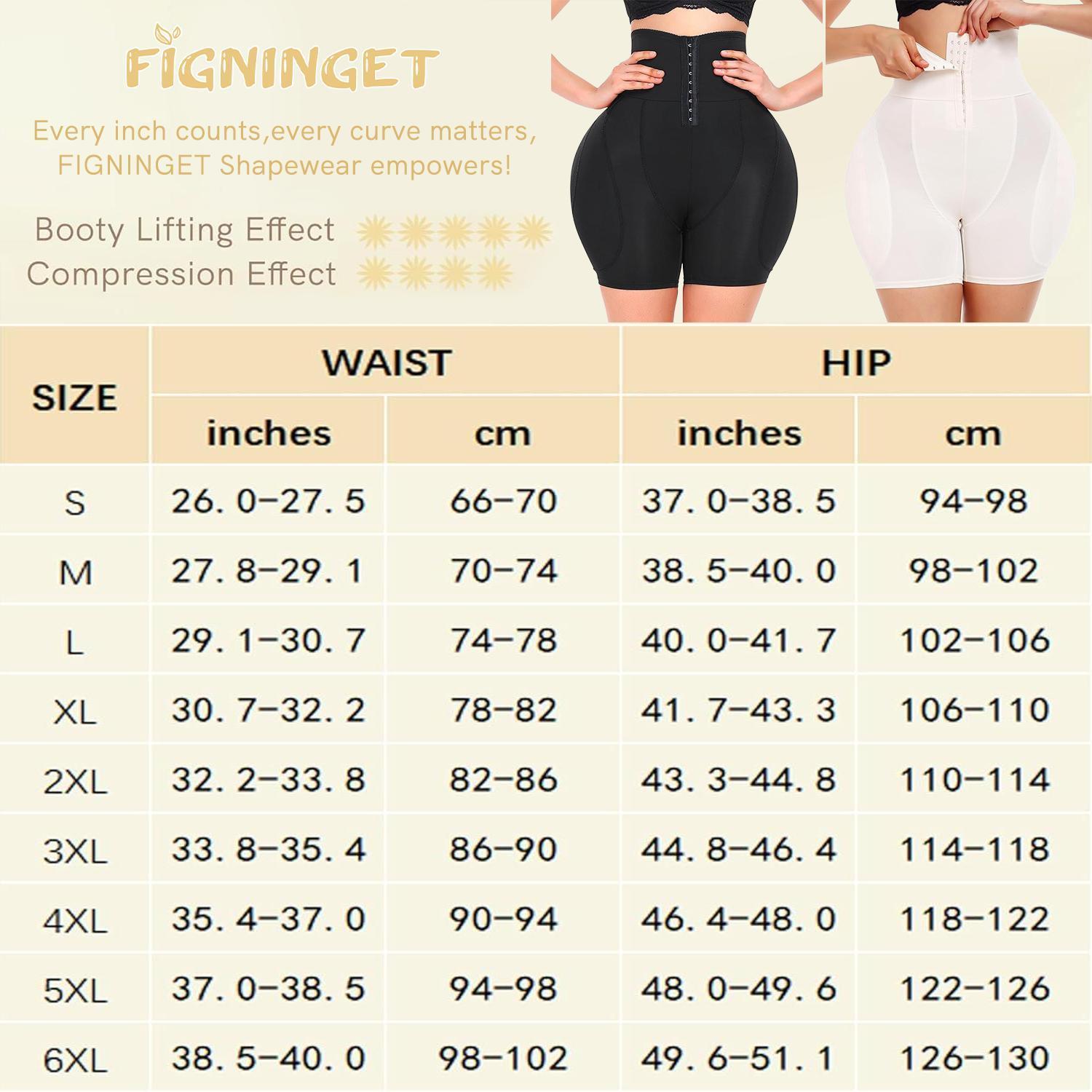 Women Plus Size Hip Padded Booty Lifter Shapewear Thicker Booty High Waist Butt Lifter Removable 4 Pads Control Panty for Bigger Butt