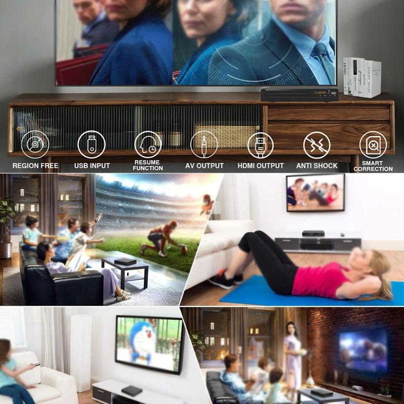 DVD Player 1080P High-defination Home DVD Player Box For TV DVD CD Discs Player AV Output Built-in MIC-port All Region Free DVD Player 1080P High-defination Home DVD Player Box For TV DVD CD Discs Player AV Output Built-in MIC-port All Region Free