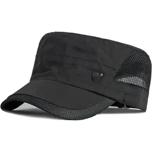 Mesh Military Cap Summer Army Hats  Men Quick Qry Short Bill Hat Cadet Cap
