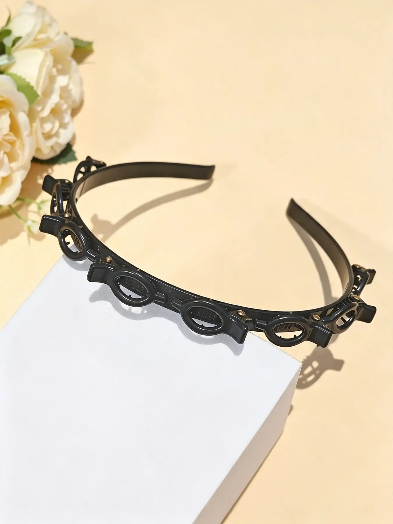 Multi-Layer Hollow Woven Headband, Double Layer Hair Band Bangs Holder, Trendy Women Hair Accessories for Daily Styling
