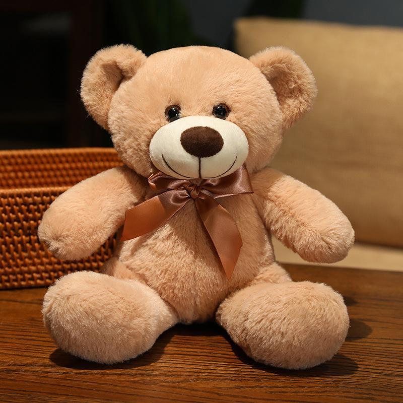 23cm/9.02In Cute Bear Plush Toy, Teddy Bear With Bow Tie, Teddybear Stuffed Animal, Strawberry Love Bear Toy, Child-Safe Fabric, Furry Bear To Accompany Your Child As He Grows Up, Gift For Children And Friends, Decorative Plush Toy For Sofa Bed