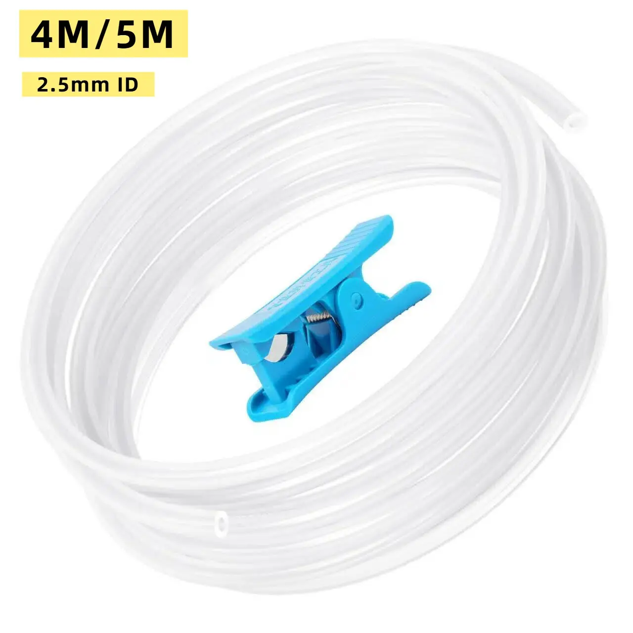 Ultra-Transparent Tube for 1.75mm Filament, Cutter Included, Compatible with Bambu Lab A1/a1 Mini, 5m Bowden Tube for Pla/petg/abs