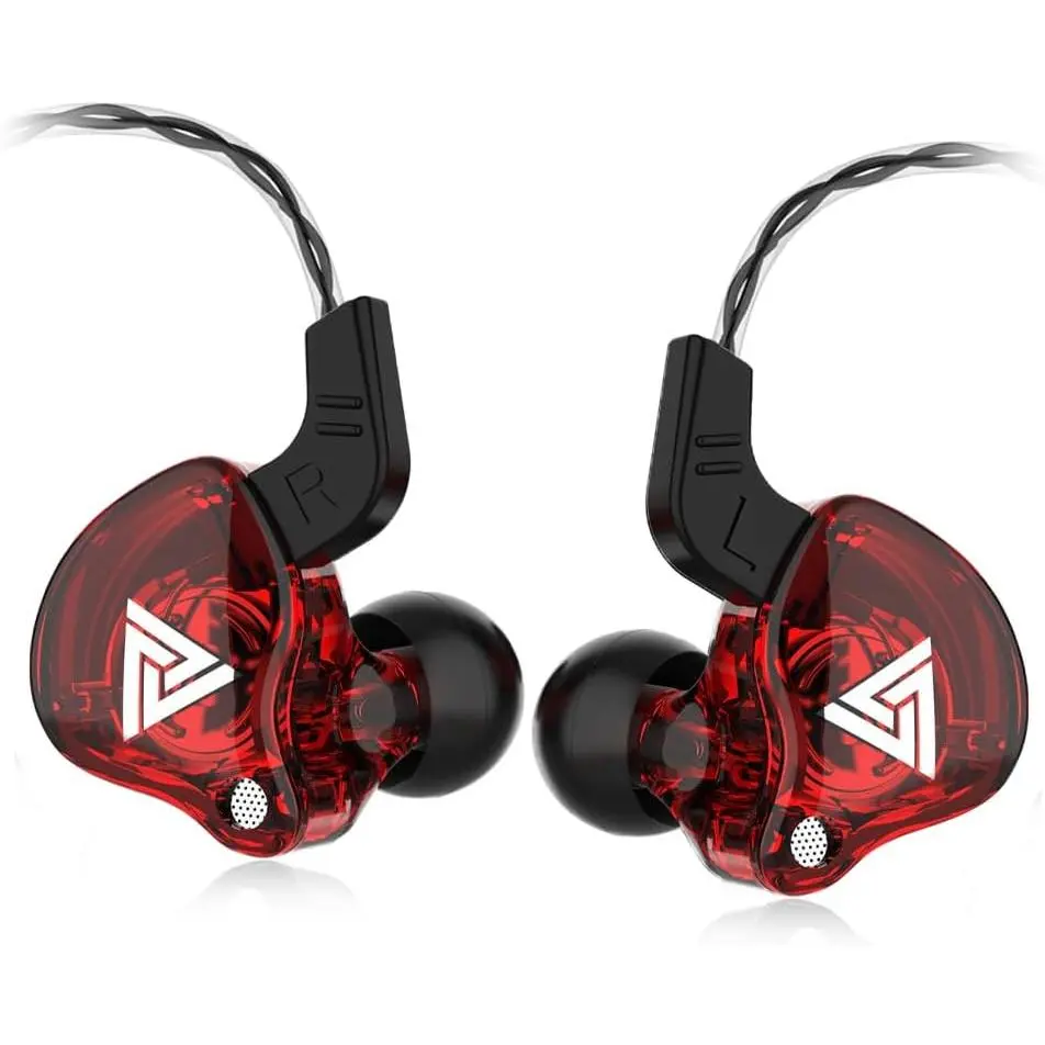 Gaming Earbuds with Mic,Universal 3.5mm HiFi Sport Headphones in Ear Earphone for Running with Microphone Headset Music Earbuds (with mic, red)