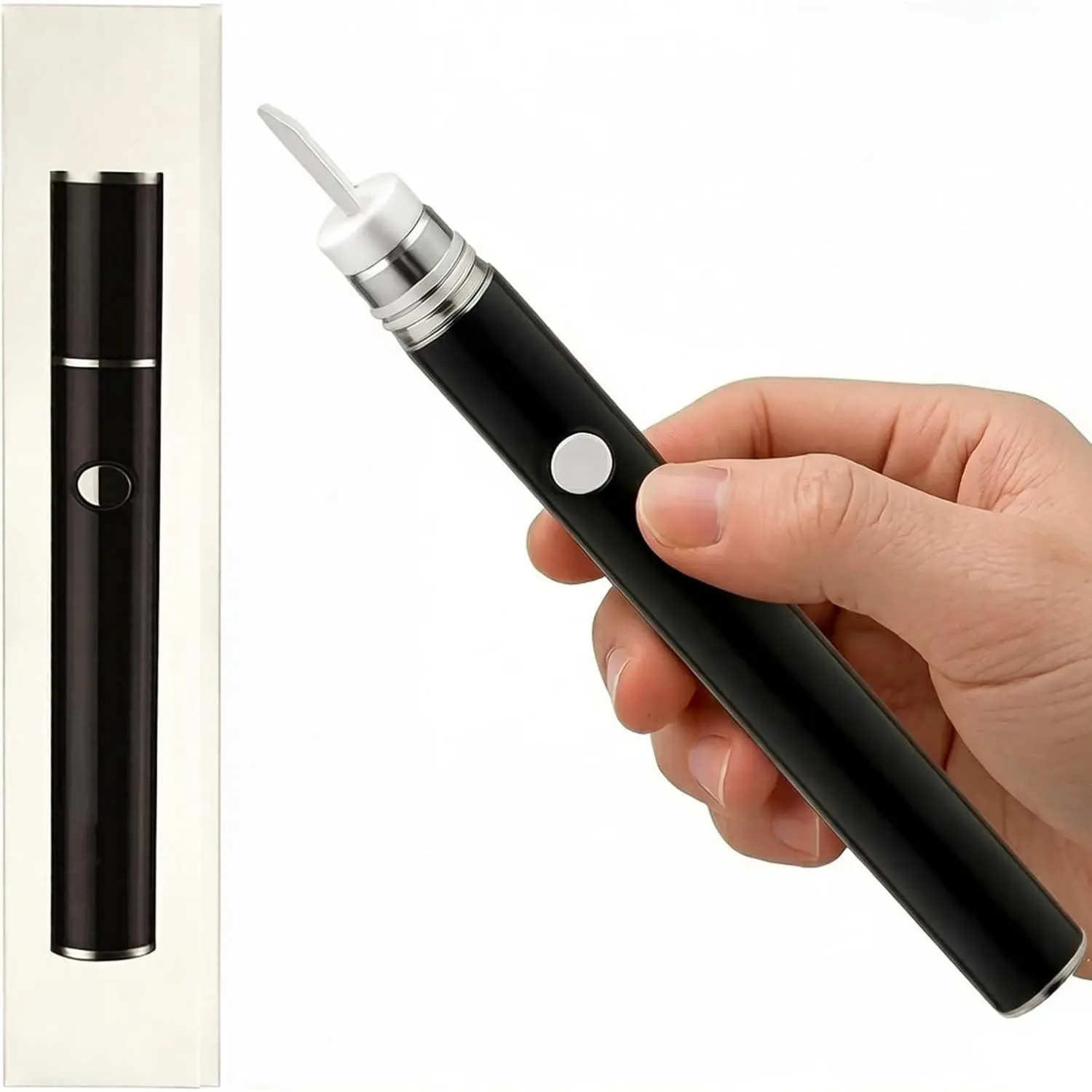 Portable Rechargeable Heated Hot Knife Dab Tool Kit with Replaceable Ceramic Tip, Type-C Cordless Electric Cutting Accessories for Wax Soap DIY Crafting & Carving, 1 Set