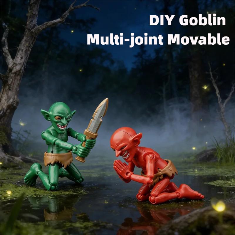 New Goblin Multi Jointed Movable Toy Multi Form Action Figure DIY Full Body Movable Assemble Handmade Model Kids Toys Gifts