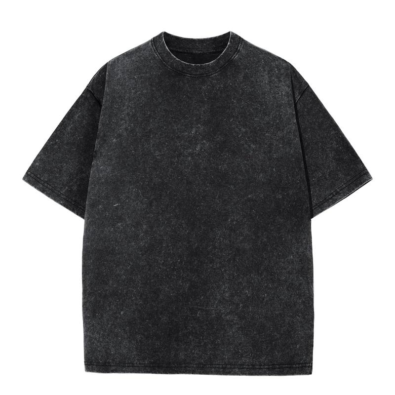Men's Oversized Cotton T-Shirts Loose Fit Vintage Washed Tee Unisex Short Sleeve Casual Shirts Tops