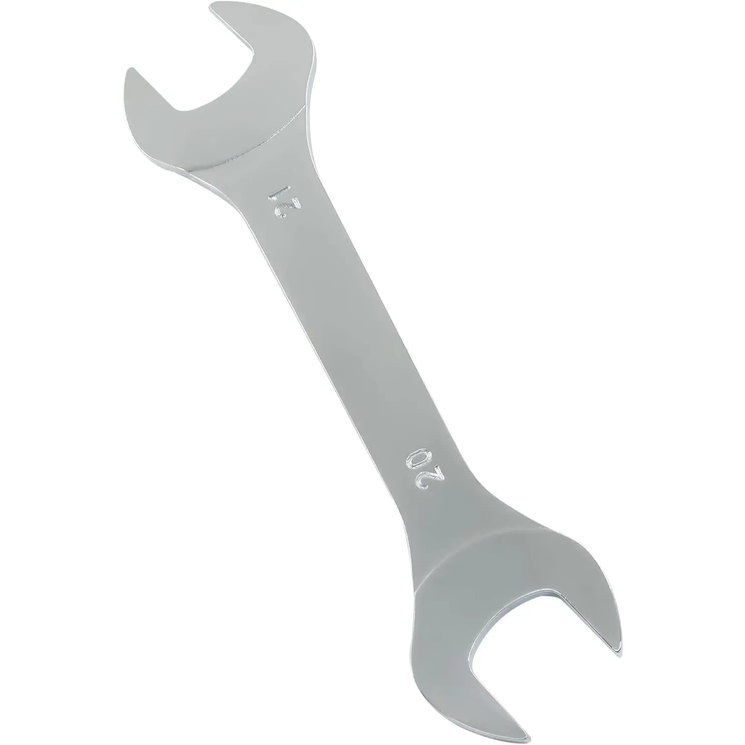 Thin Open End Wrench 20mm x 21mm | Metric, Chrome Plated Steel, Slim Design for Tight Spaces, Mirror-Chrome  Finish