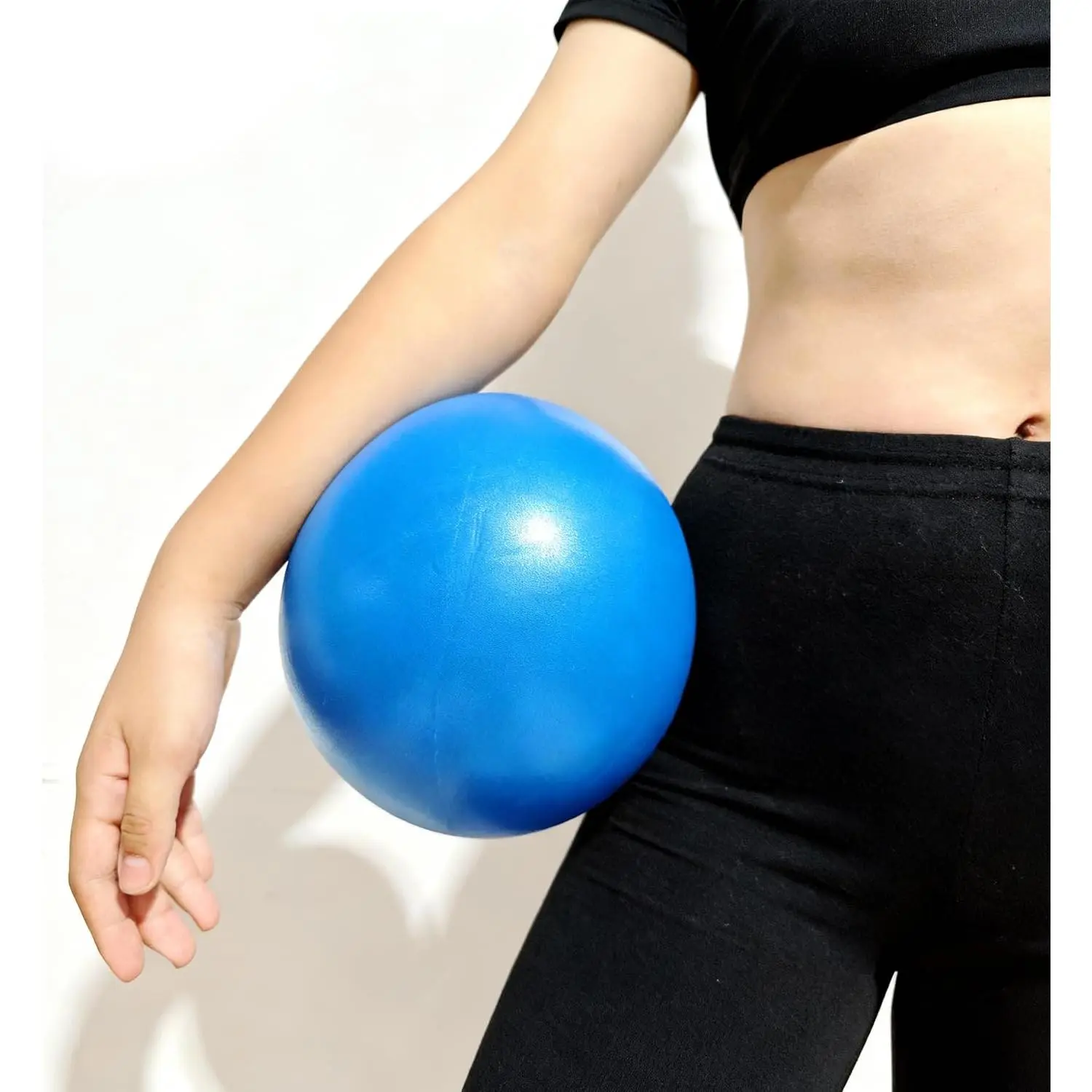 9 Inch Mini Non-Slip Yoga & Pilates Ball - Portable Core Fitness Ball for Exercise, Gym & Office Use
