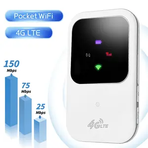 4G LTE Portable WiFi Hotspot, 150Mbps Router, Plug & Play, SIM Card Required, Multi-Device Connection for Travel Caravan Outdoor Use in Europe