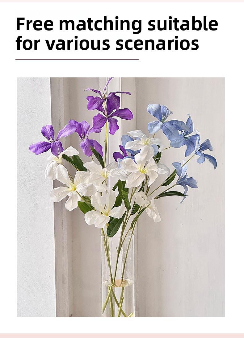 Oil painting style flame orchid artificial flower home living room decoration wedding hall garden setting shop window decoration