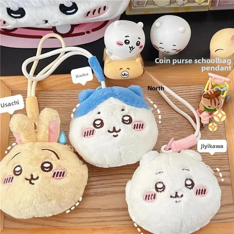 Coin Purse jiyi Cartoon Plush Headphone Bag Hachiware Usagi Bag Pendant High-value Cartoon Small Storage Bag Friend Gift