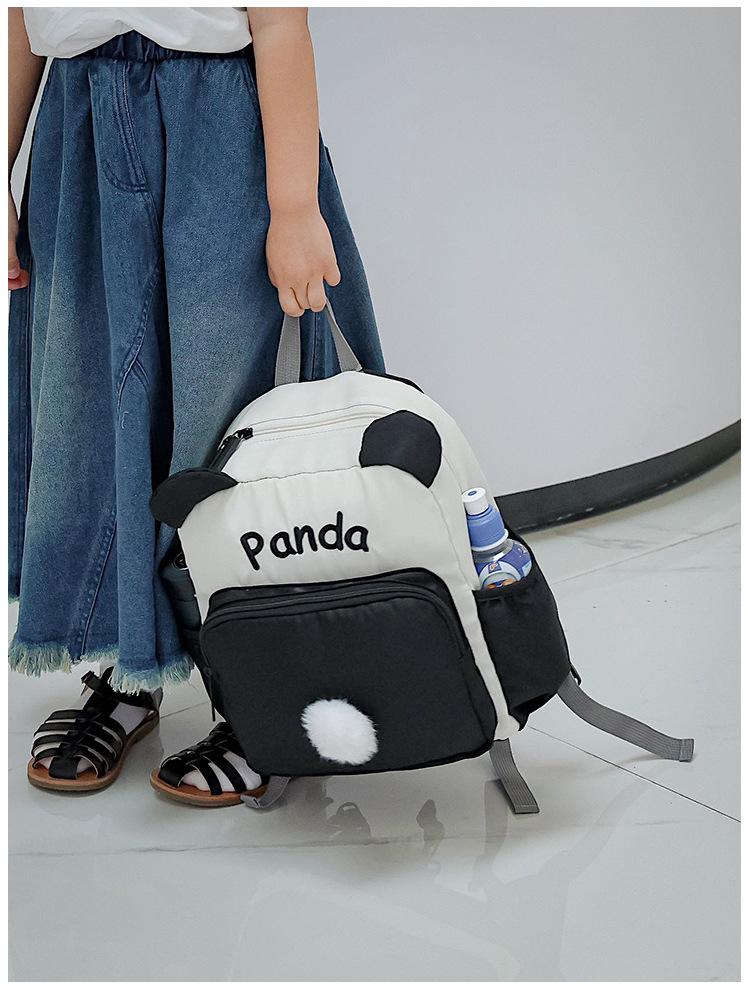Kindergarten Color-Block Canvas Backpack 2026 Back-to-School Season Children's Fashion Backpack Baby Anti-Lost School Bag