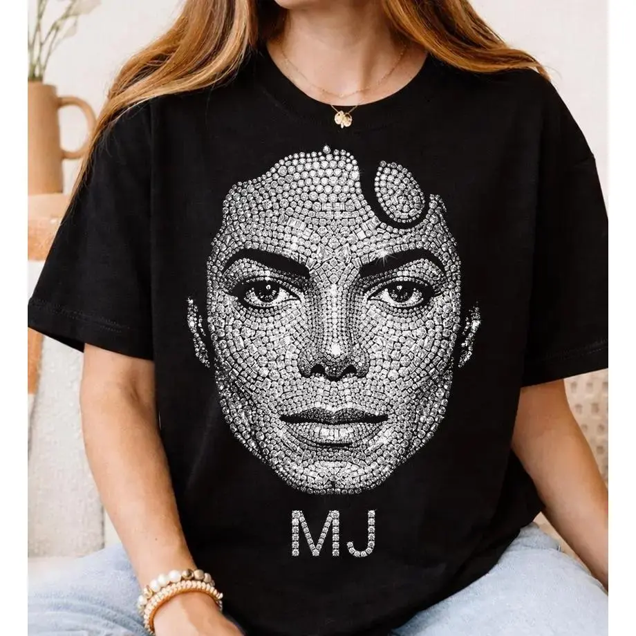 [Sale Up To 50%25] Retro Michael Jackson King of Pop Tee, Halftone Design Shirt, Classic Pop Icon Shirt, , MJ Music T-Shirt for Fans, Gift for Him, Gift for Her