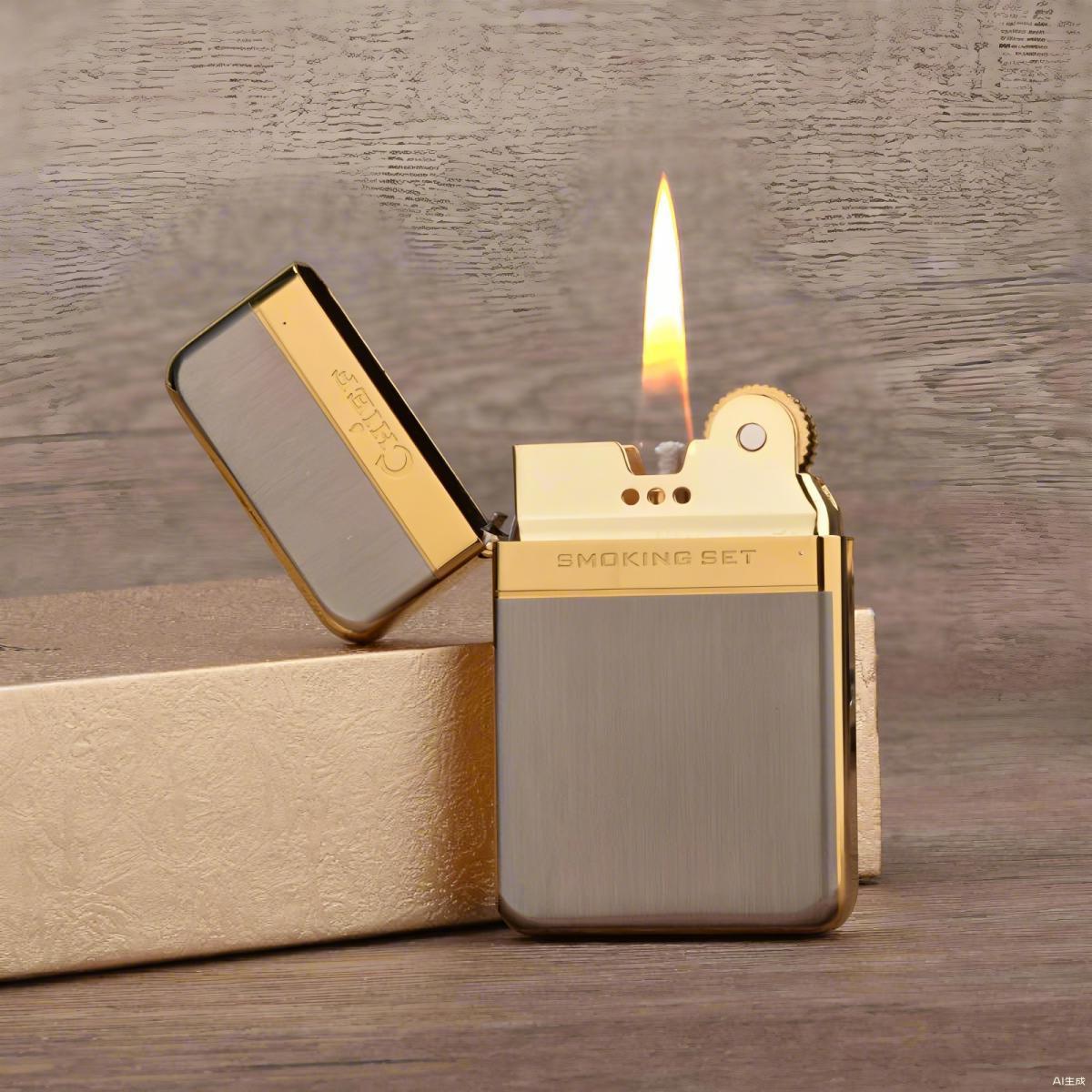 New Cool Gadgets Vintage Fuel Lighter, Ultra Thin Metal Luxury Portable Lighter, Classic Oil Flame Igniter For Outdoor & Daily Use, Stylish Collectible Lighter, Perfect Holiday & Birthday Gift For Boyfriend, Father, Elders & Friends, Premium Metal Constru