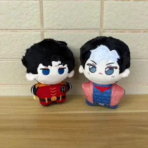 Cool Blue Eyes 10cm Anime Red Hood Character Jason Todd Plush Toys Keys Chain Pendant Decor Funny Cartoon Keychain Plushie Doll