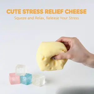 Giant Cheese Block Squishy Slow Rebound Stress Relief Squeeze Toy