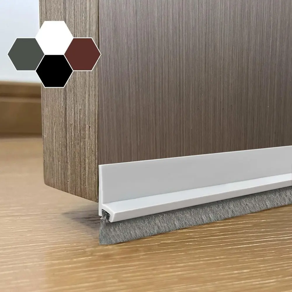 1 Roll 1 Meter Flexible Bottom Seal Strip, Self-Adhesive Door Draft Stopper, Easy Installation, Suitable for Home and Bedroom Doors, Garage Door Seal Bottom