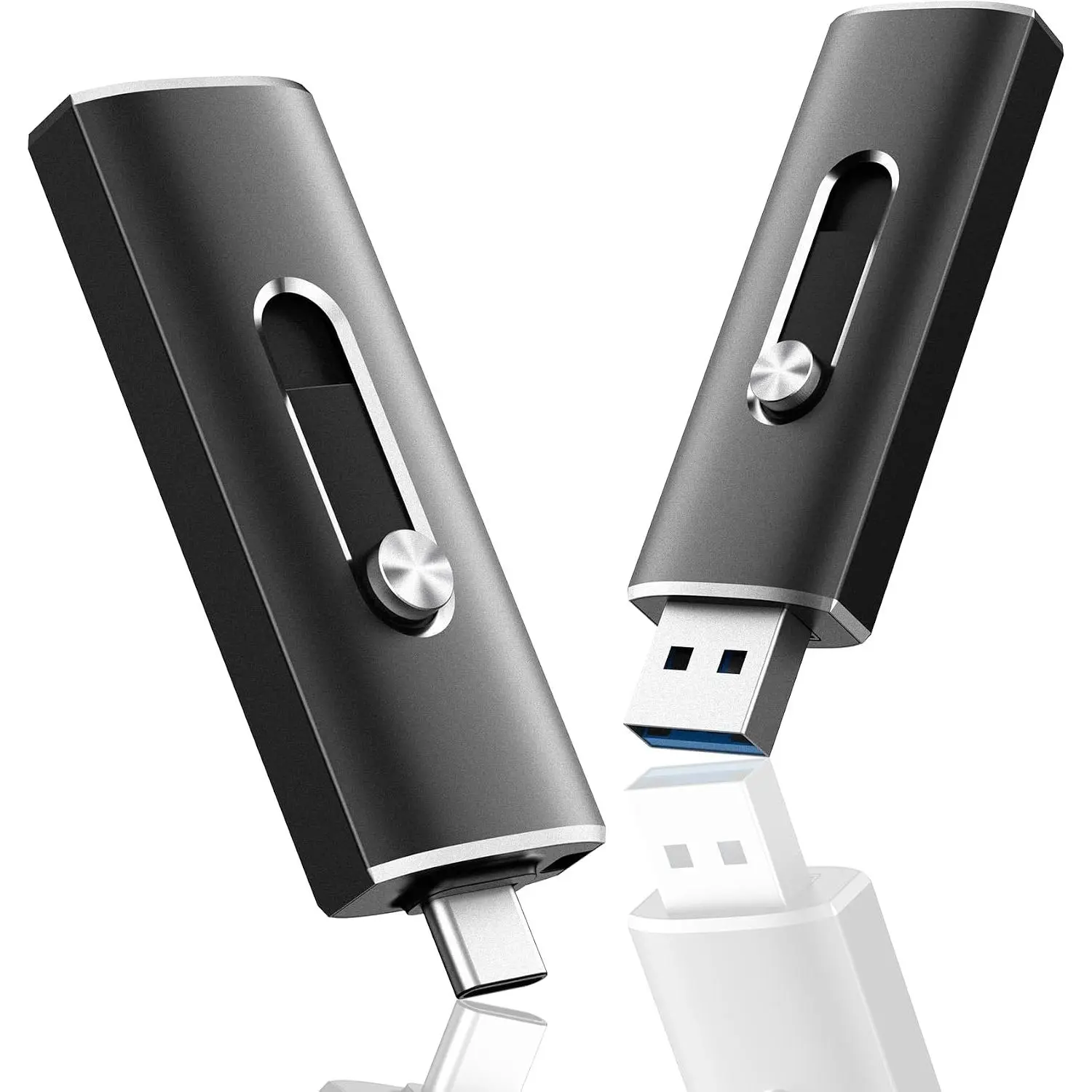 128GB USB C Flash Drive  USB 3.2 Gen 1/USB 3.1 Gen 1 Type C & USB A Thumb Drive, 150MB/s 2-in-1 USB-C Memory Stick for  15/16/17, Android Phone, Tablet, MacBook,  (1 Pack)