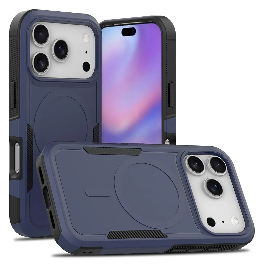 2-in-1 Military Protective Neoprene Shell Phone Case - Fits iOS Devices, iPhone 16 Series, 16 Pro Max, iPhone 17, 17 Pro, Iphone 17/16 Series