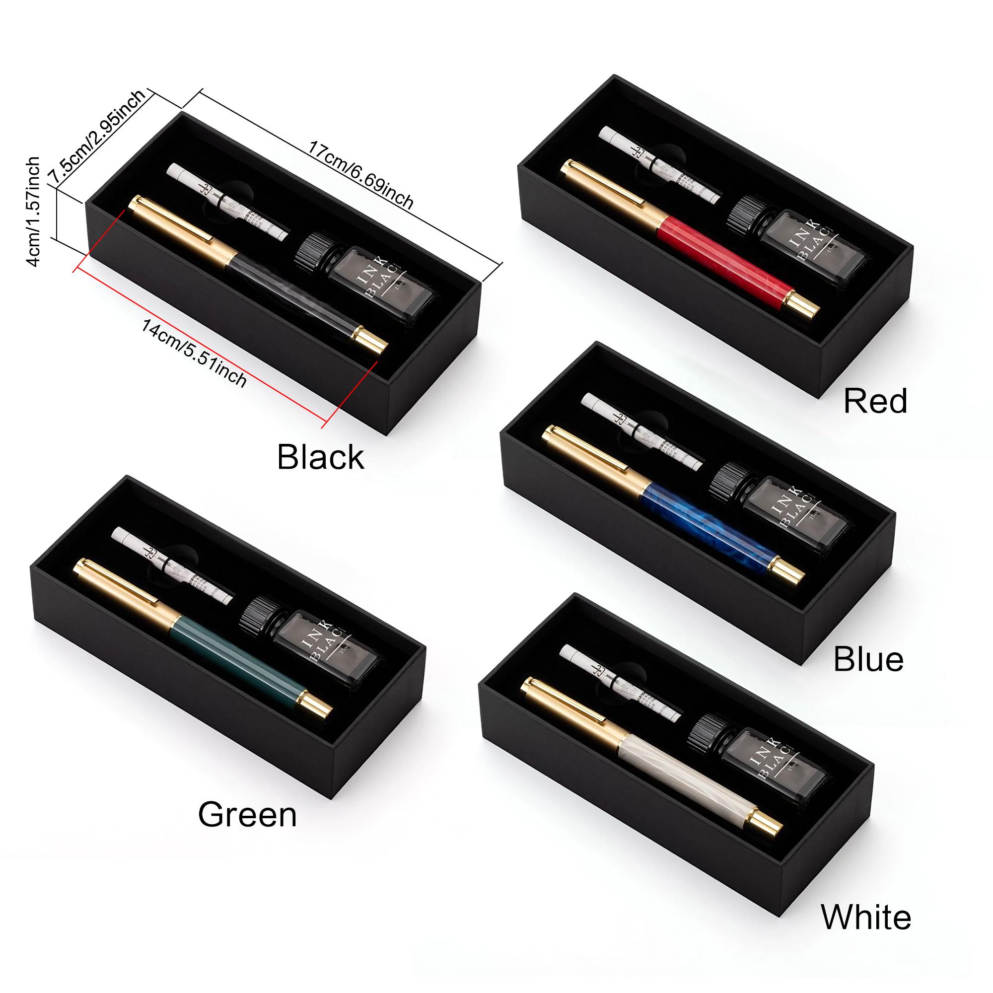 Metal Fountain Pen Set, 1 Count Fountain Pen with Ink & Gift Box, Smooth Writing Pen Set, Gift for Men & Women, Office Fountain Pen, Specialty Pen