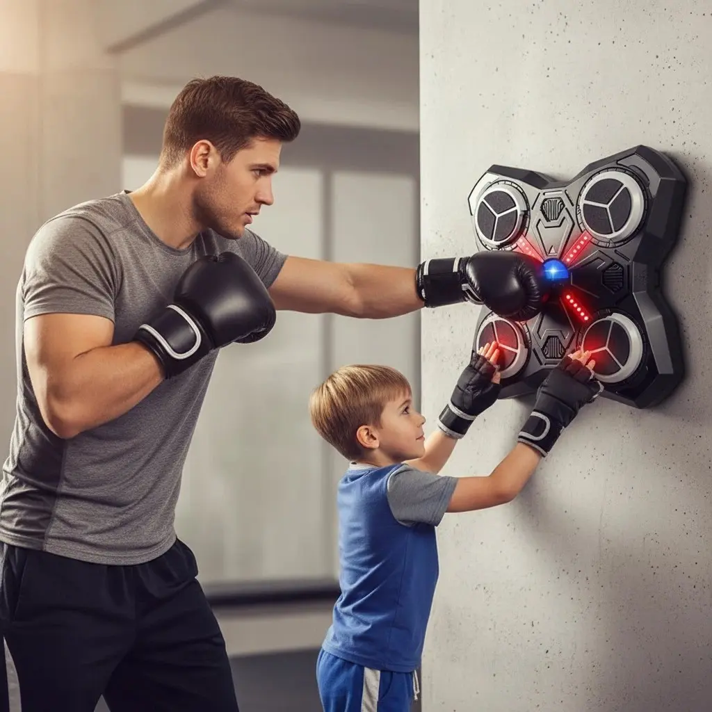 Interactive Boxing Pad for Kids, Enhances Reaction Speed and Rhythm, Durable Abs Material, Safe for Ages 3+, Home School Use, Battery Required