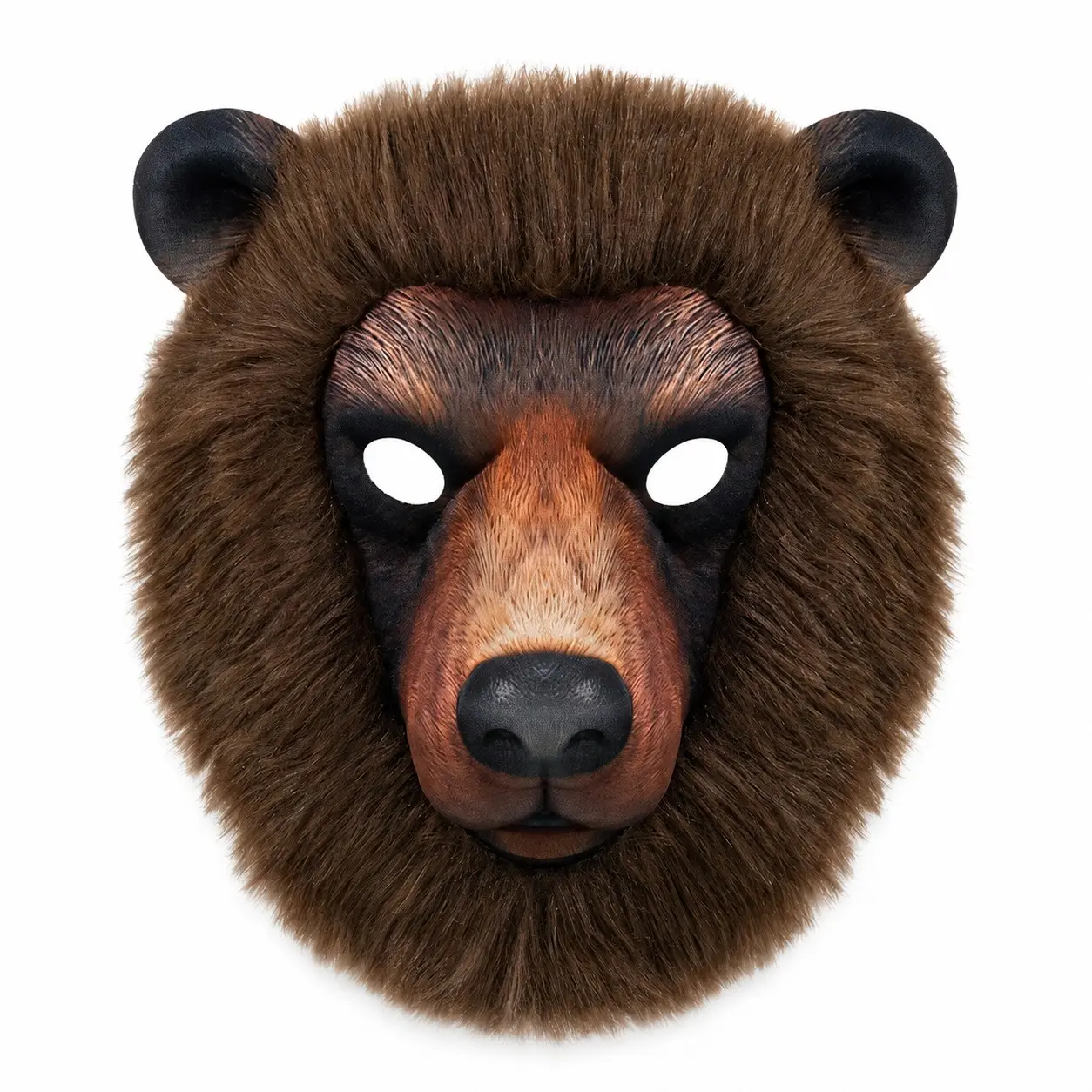2026 Hot Picks! 3D Realistic Bear/sheep Plush Mask, Adult Animal Face Role Play Party Costume, Perfect for Halloween, Christmas, Theme Events