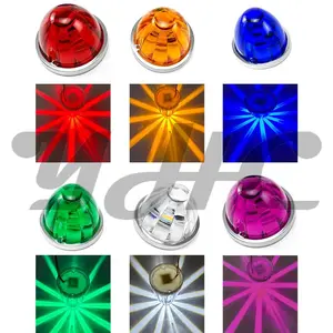 YHC 12V 24V Watermelon Led Side Marker Warning Light Turn Signal Lamp Indicators  For Car Truck Trailers Van Tractor Lorry Bus