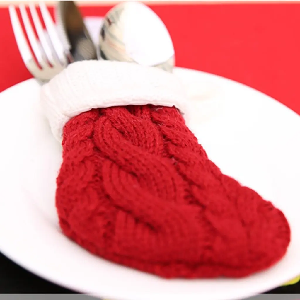 11cm*7cm Christmas Knitting Stockings, Christmas Ornaments, New Year Gifts, Christmas Stockings, Holiday Decorations, Festive Decoration