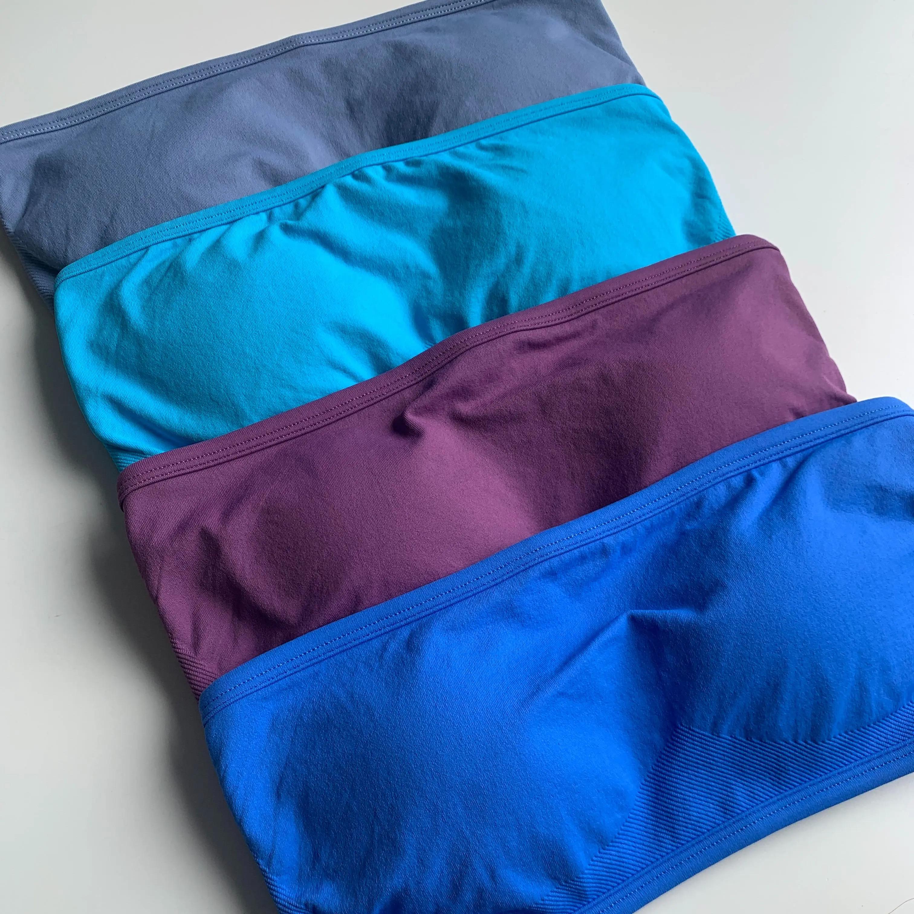 Dfyne Impact Strapless Sports Bra, Women's Seamless Bandeau Yoga Bra