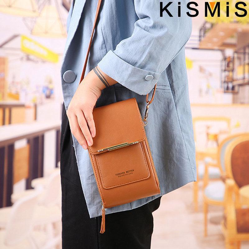 RFID Blocking Waterproof Clear Touchscreen Phone Wallet for Women, Crossbody Sling Bag with Multi Card Slots & ID Window, Lightweight Water-Resistant Purse for Daily Commute, Travel & Business Use, Flap Shoulder Bag