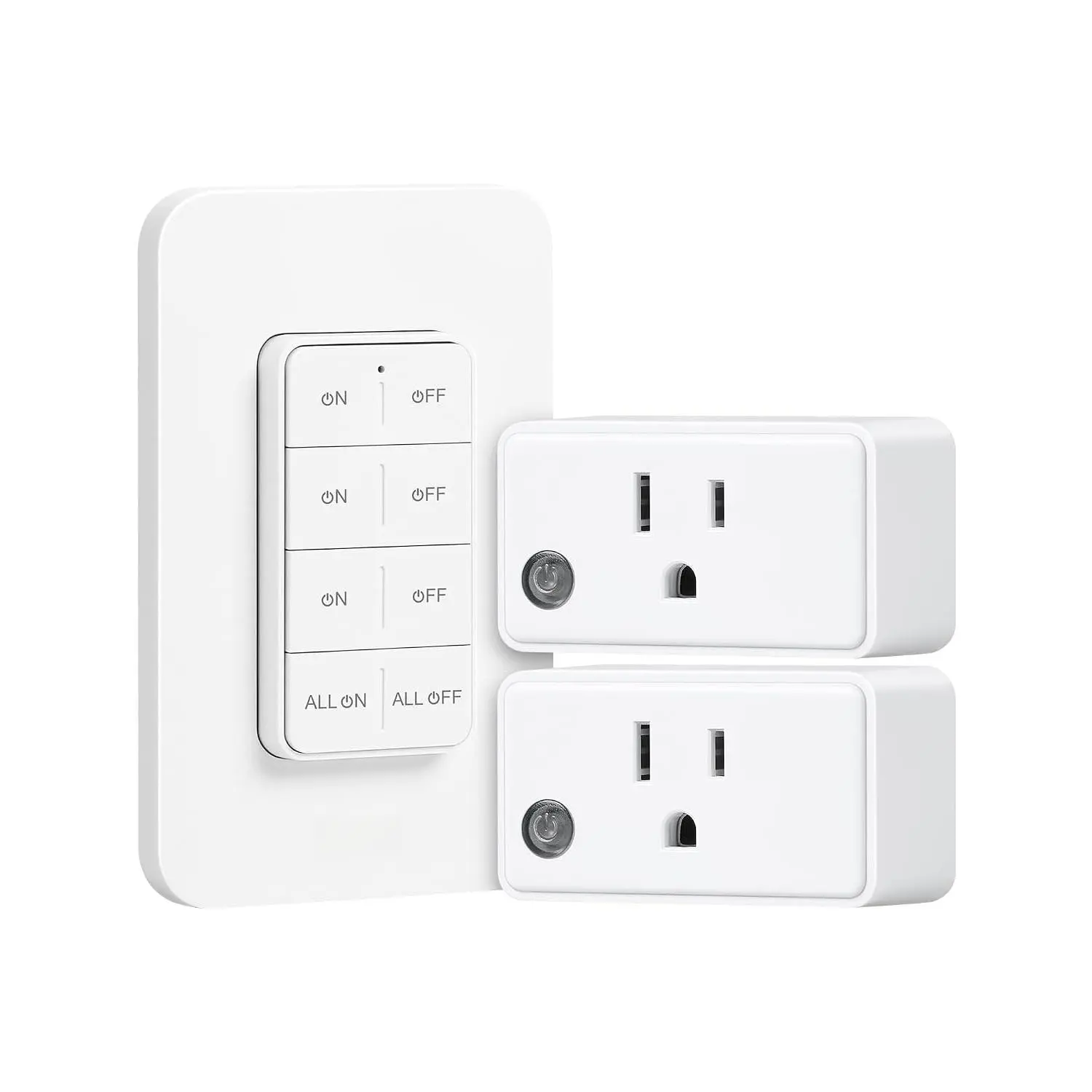2 Remote Control Outlets with Wall Mount, 200ft Range, Remote On/Off Function for Home Improvement Electrical Switches & Accessories