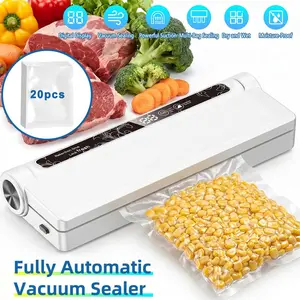 Food Saver Vacuum Sealer Machine - 75KPA Powerful Vacuum Sealer for Food with 20 Bags, Compact Food Vacuum Sealer Machine w/Digital Timer, Easy to Use for Home Kitchen#fathersdaygift