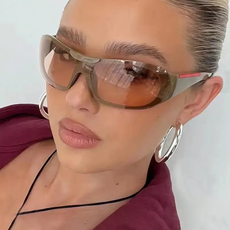Y2K Surround Style Fashion Square Polygon Sunglasses, Sun Protective Sunglasses, Uv400 Lens for Summer Beach Vacations, Elegant Design for Outdoor Travel #GLOBAL PICKS