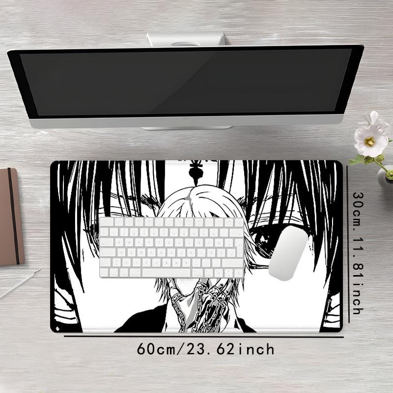 Anime Character Pattern Mouse Pad, Rectangle Gaming Mouse Pad, Non-Slip Mousepad, Office Desk Keyboard Mouse Mat for Home Office Game Room Desk, Gaming Desk Accessory