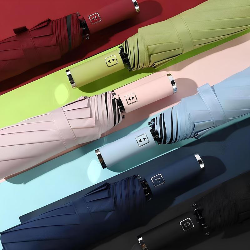 Automatic Opening & Closing Folding Umbrella, 1 Count Portable Windproof Umbrella, Rainproof Large UV Protective Umbrella for Outdoor Travel, Lightweight Foldable Umbrella