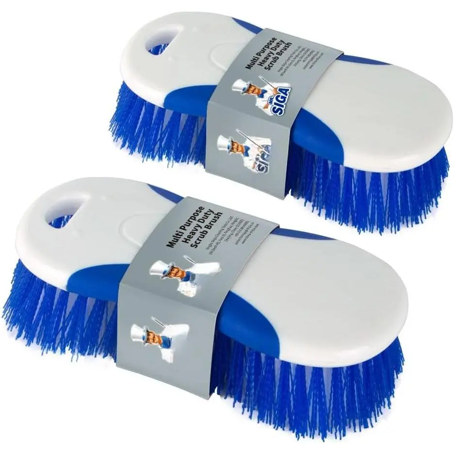 Multi Purpose Heavy Duty Scrub Brush - Pack of 2 |  bristles with effective scrubbing power, ideal for kitchen, bathroom, shower and everyday household cleaning.
