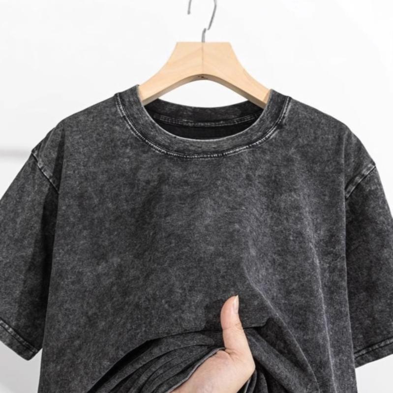 Oversize Unisex Washed T-Shirt for Women and Men's Unisex Fit Batik Cotton Oversize Streetwear Menswear  Super Soft Pre-Shrunk