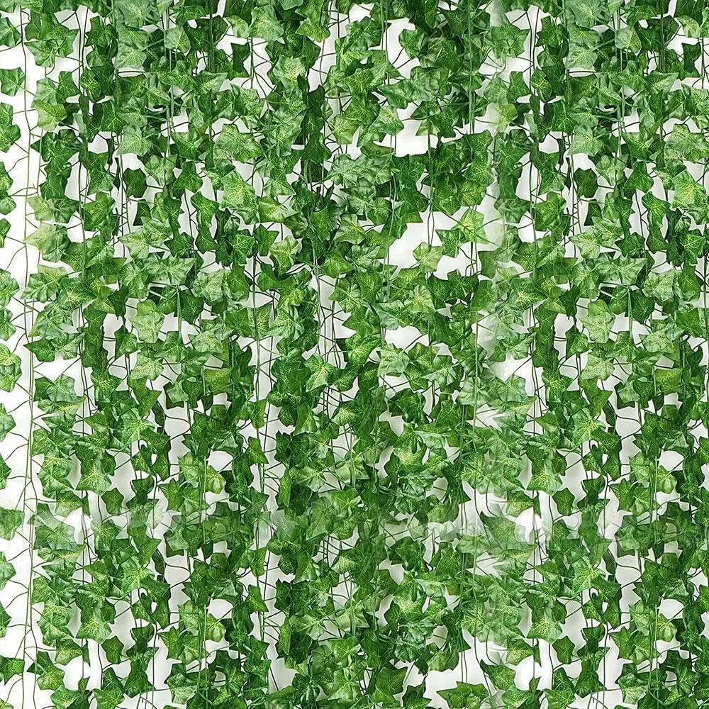 24 Pack 172 FT Artificial Ivy Garland Greenery Outdoor Faux  Leaf Garland  Vines for Bedroom Aesthetic  Garden Office Wedding Wall Decor