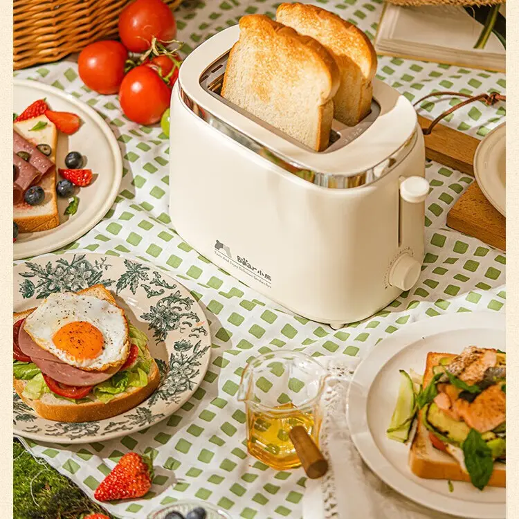 Cute Bear Mini Household Toaster Automatic Bread Heating Machine For Daily Sliced Toast Breakfast Making