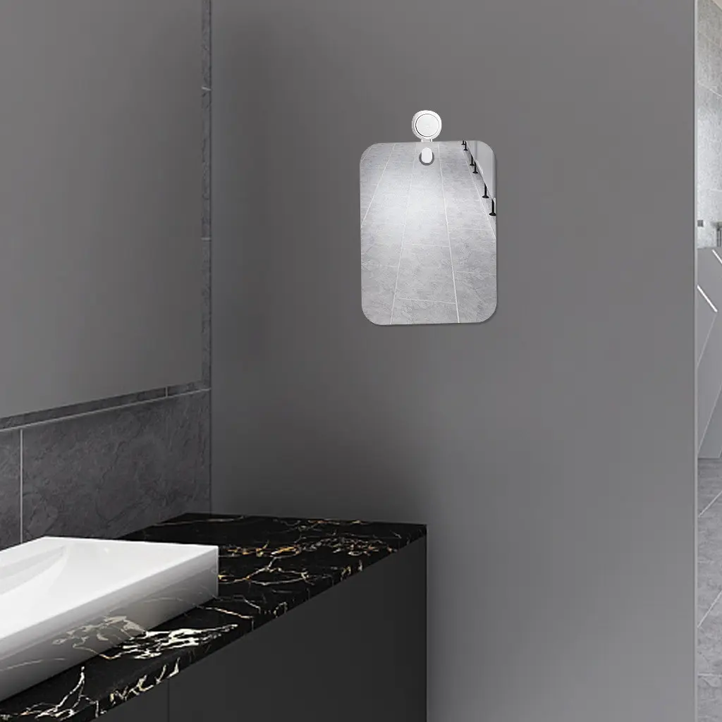 Silver Color Acrylic Hanging Shaving Mirror, Durable & Easy-To-Use Design, Perfect for Daily Grooming Needs, Ideal for Home Use